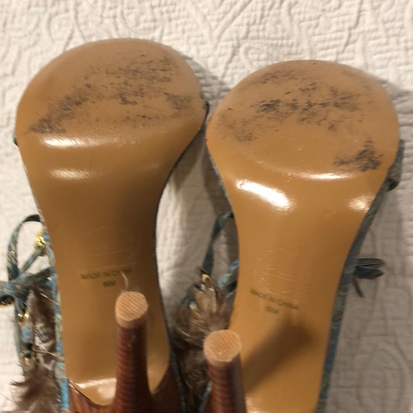 Hale Bob Heels with Feathered Accents - Picture 4 of 6